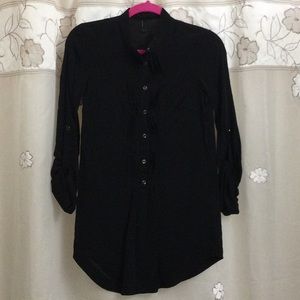 Vero Moda long top with fringes on the bodice. Small